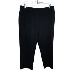 Weekends By Chicos Womens Crop Pants Size 1 (M/8) Black Casual Comfy